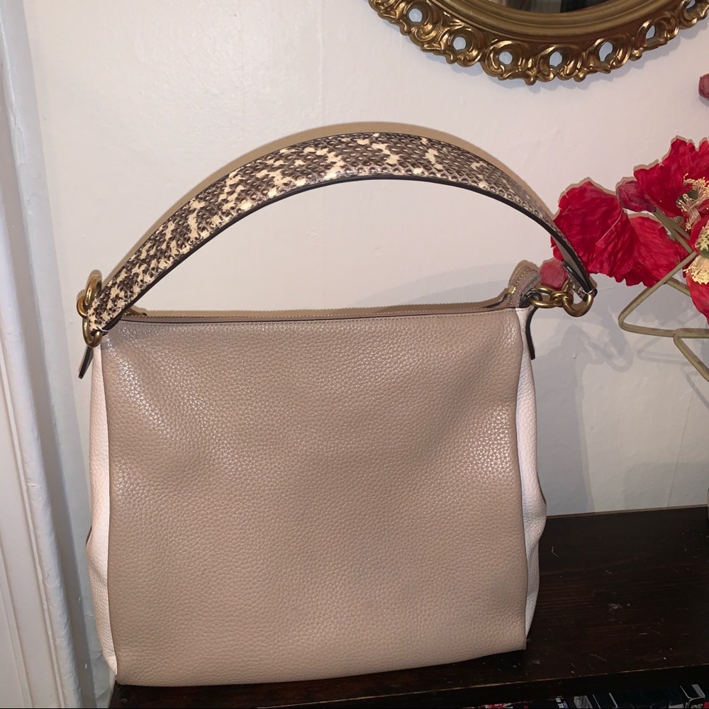 Coach Shay Shoulder Bag with Snakeskin Detail